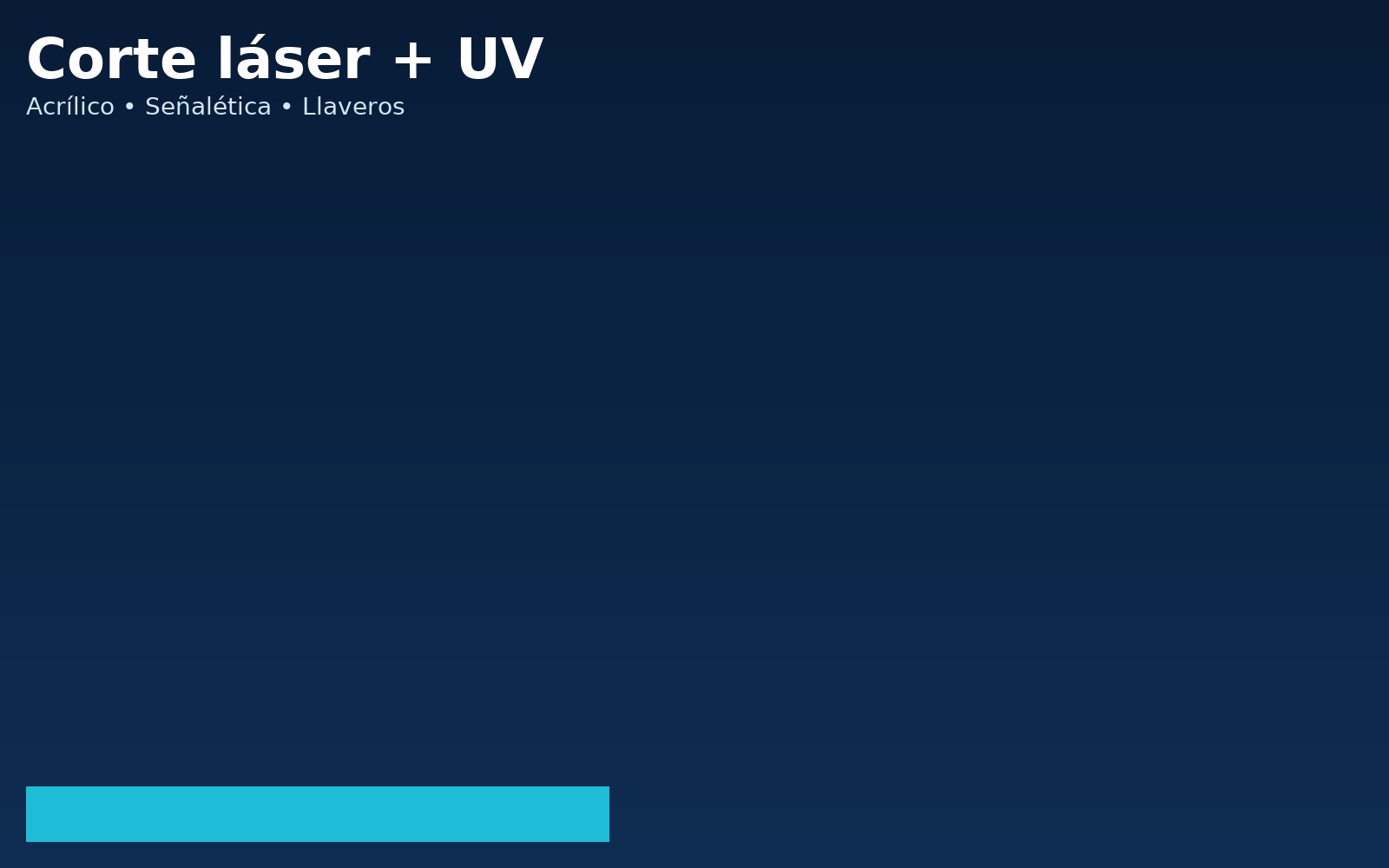 Corte láser e impresión UV en acrílico